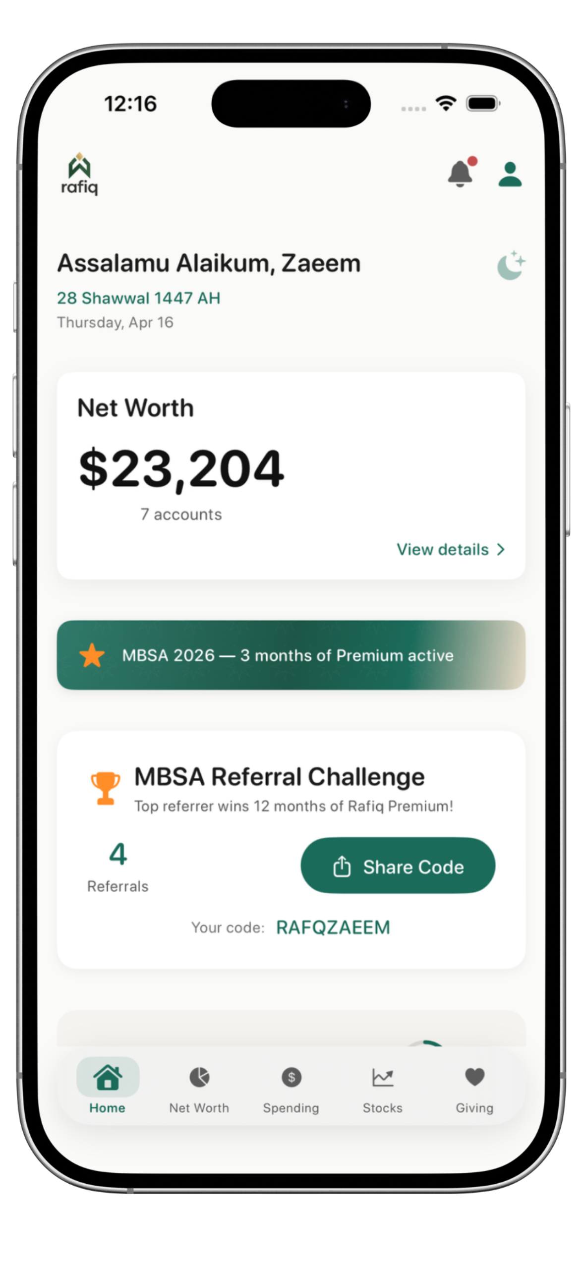 Main Rafiq Rafiq — North America's Islamic Wealth Platform